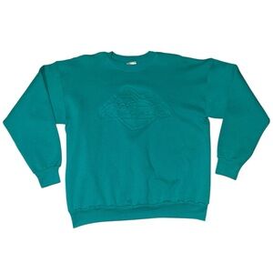 Vintage Hanes Activewear Atlanta, GA ATL Embroidered Peach Crewneck Sweatshirt